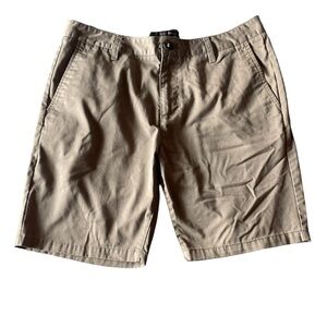 Blue Crown Slim Chino Shorts | Khaki Brown Size 34